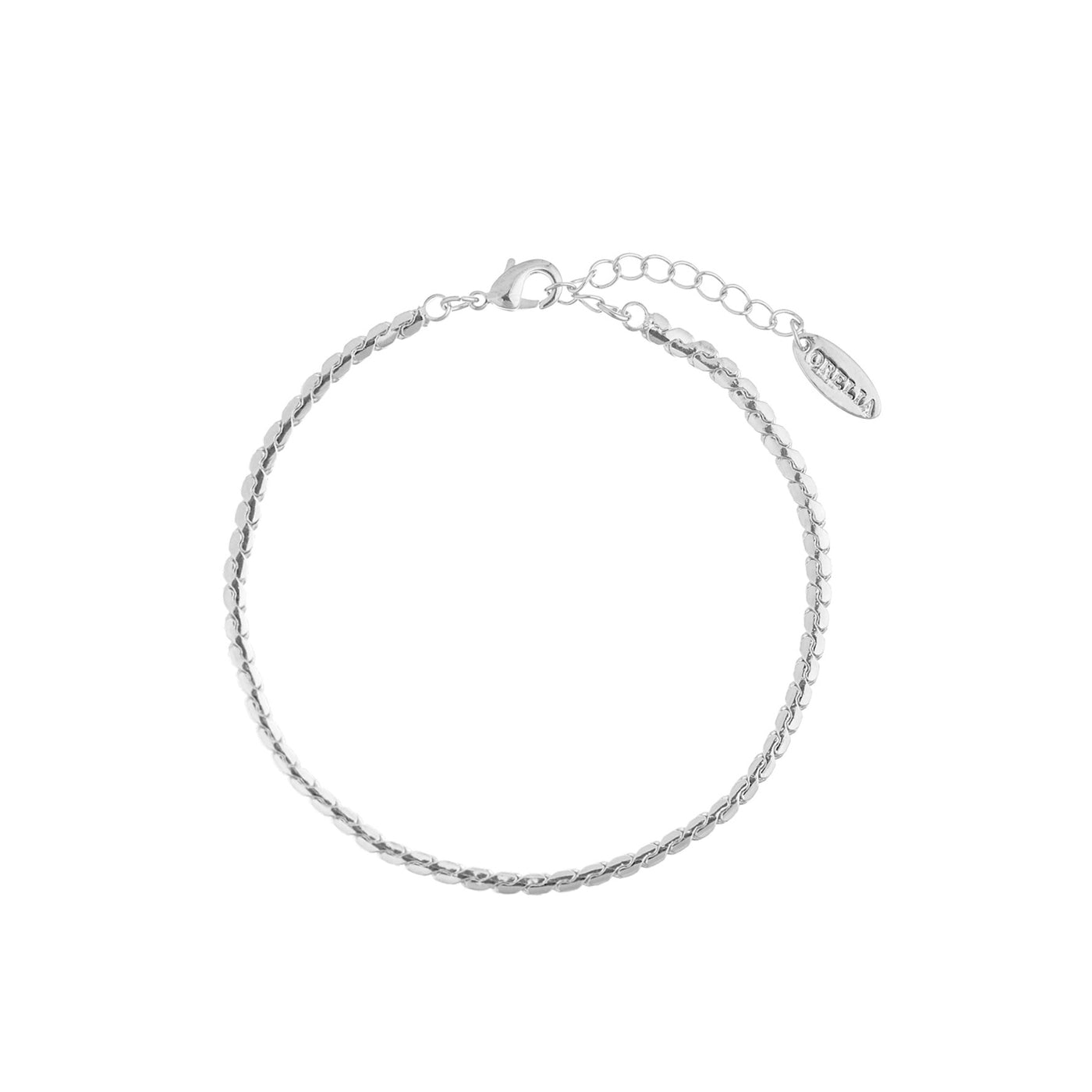 Armbånd Flat Twist Silver