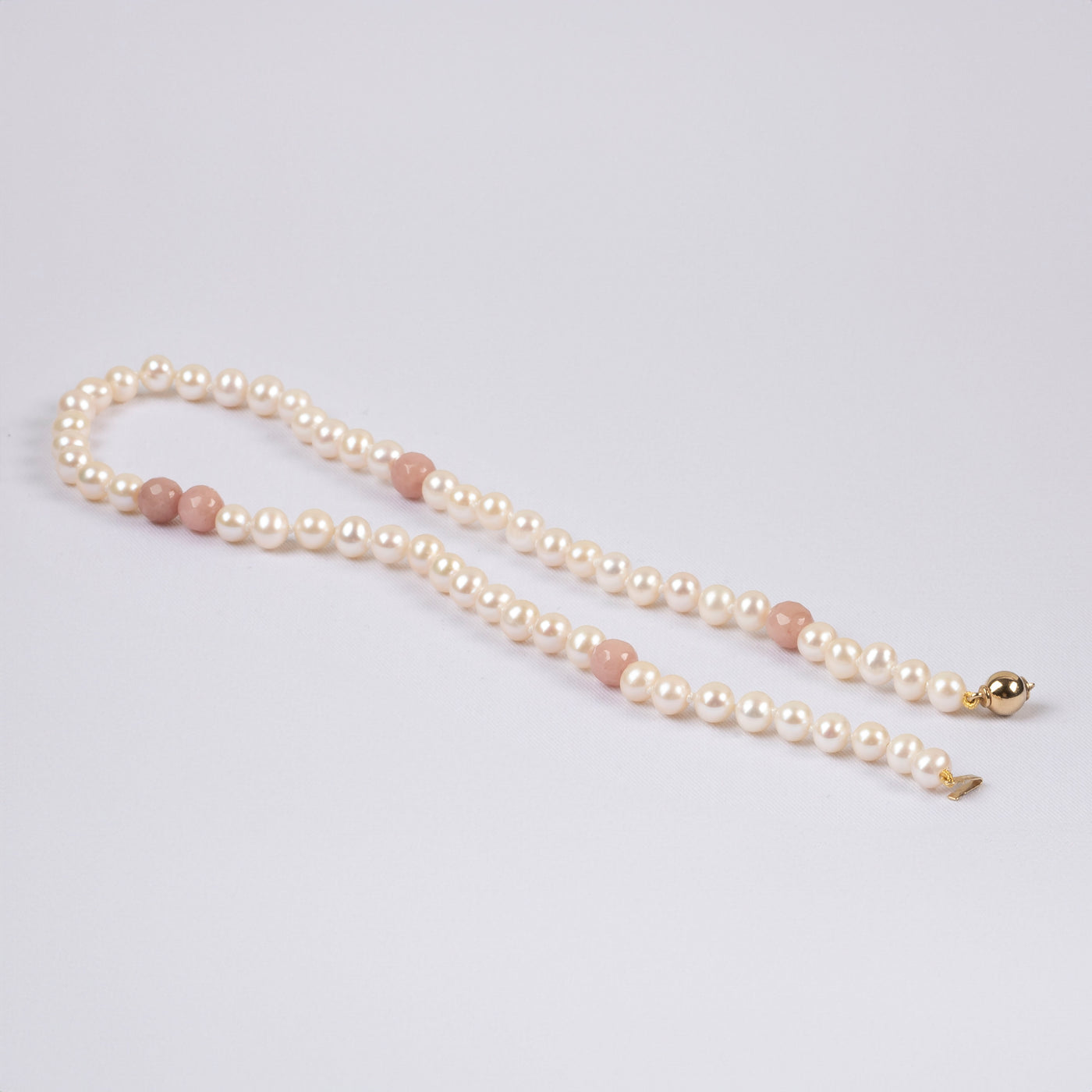 Halskjede Milena Pearl & Dusty Pink