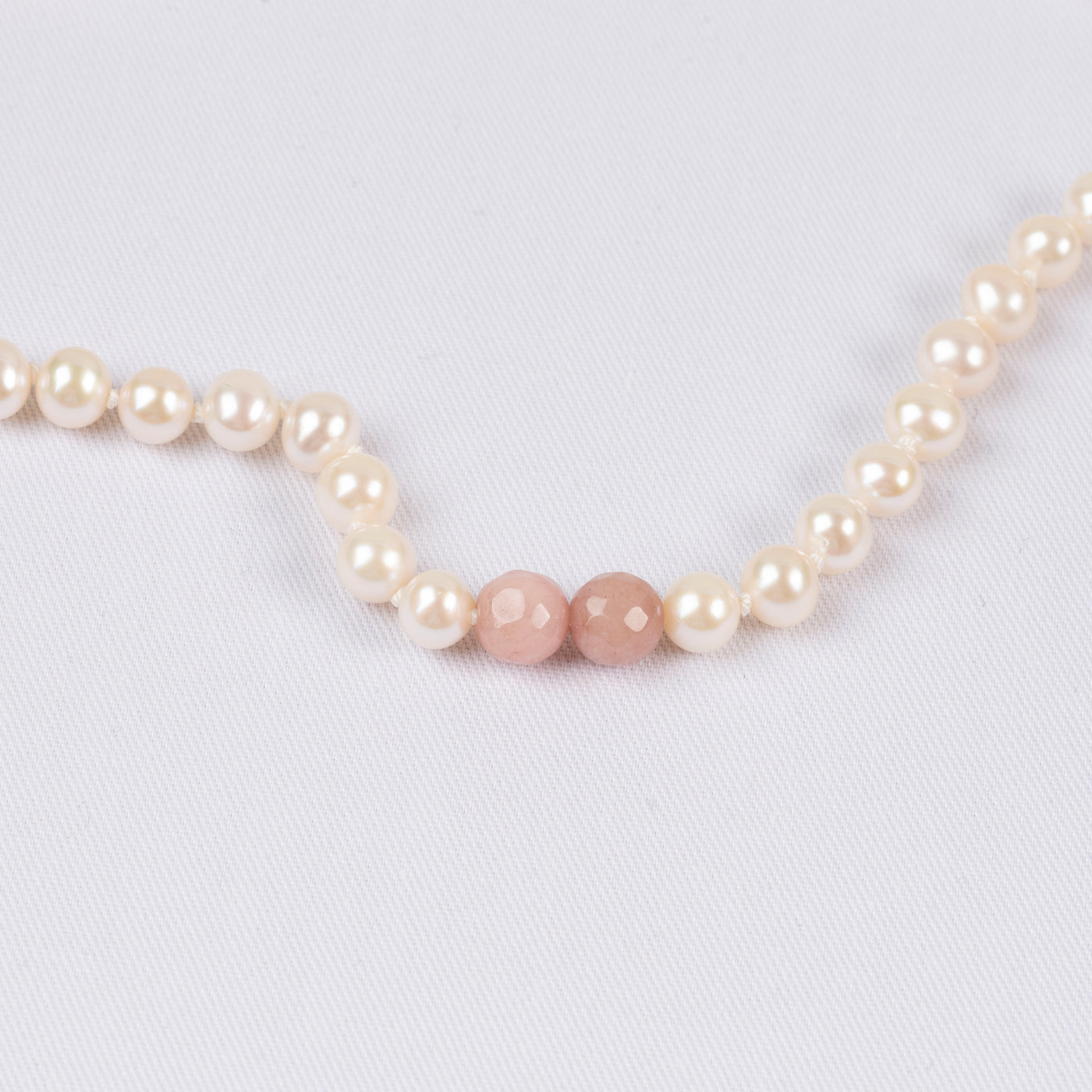 Halskjede Milena Pearl & Dusty Pink