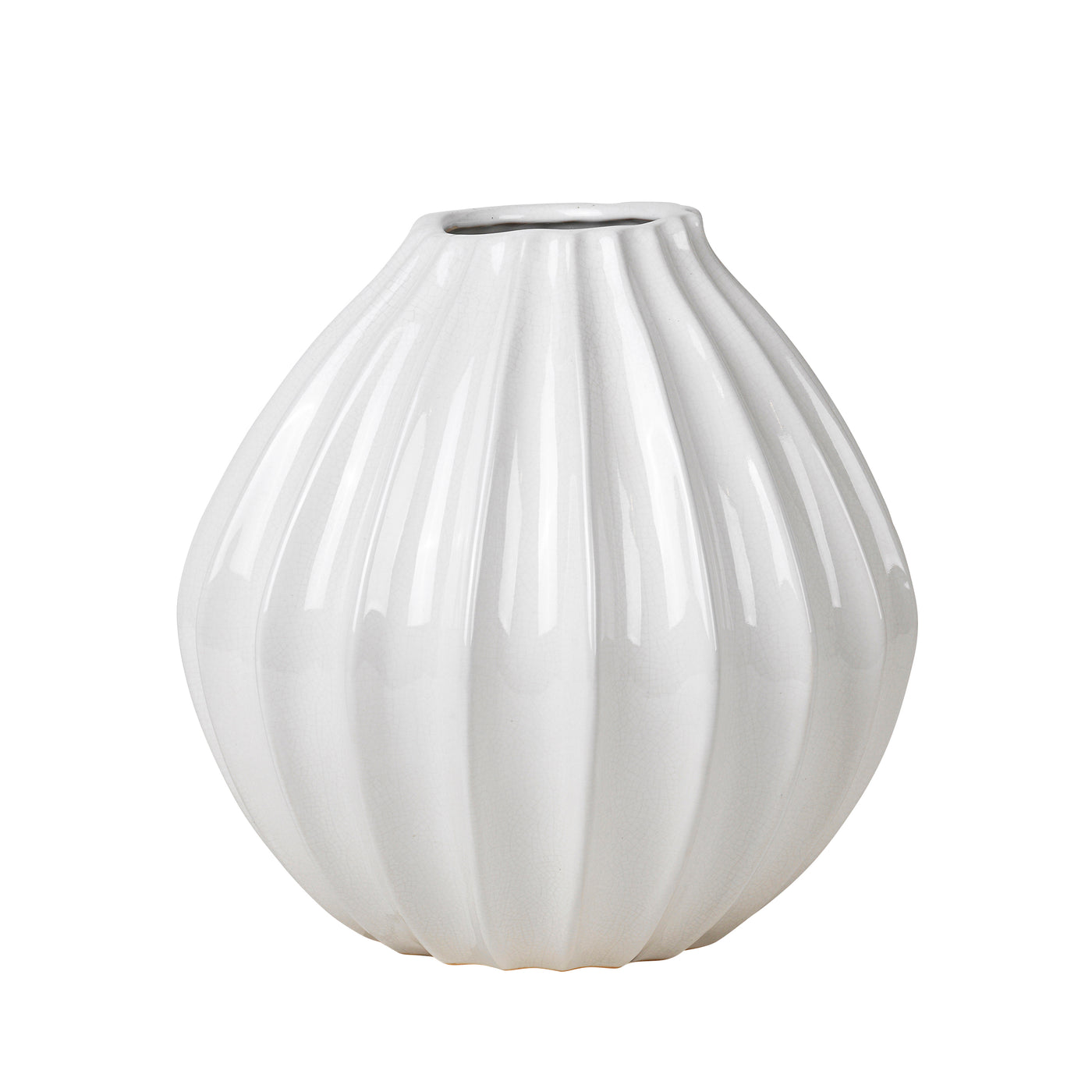 Broste Copenhagen Vase Wide Ivory - Statement vase av keramikk