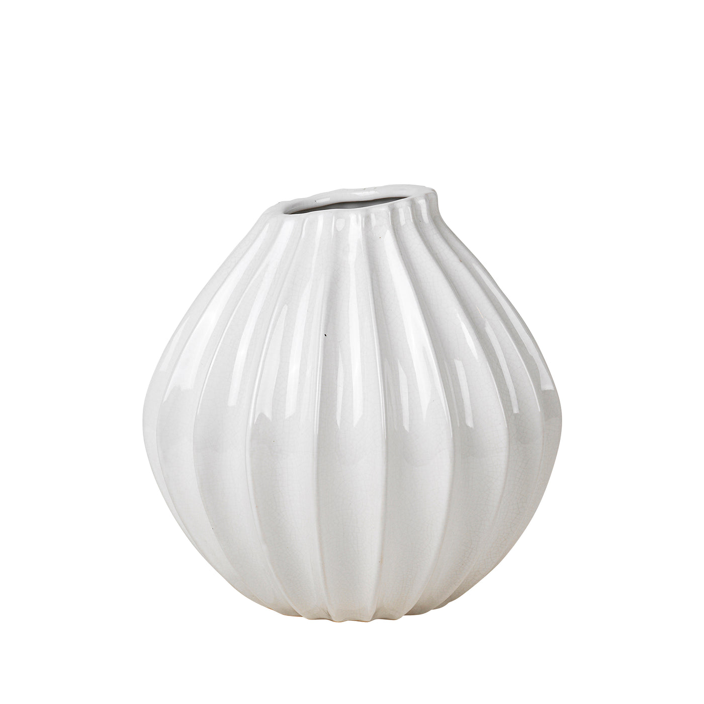 Broste Copenhagen Vase Wide Ivory - Statement vase av keramikk