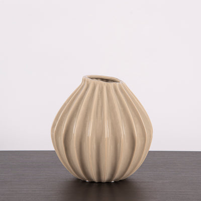 Broste Copenhagen Vase Wide Grey - Statement vase av keramikk