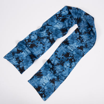 Frimino Barcelona Silkeskjerf blått og sort - skjerf i 100% silke