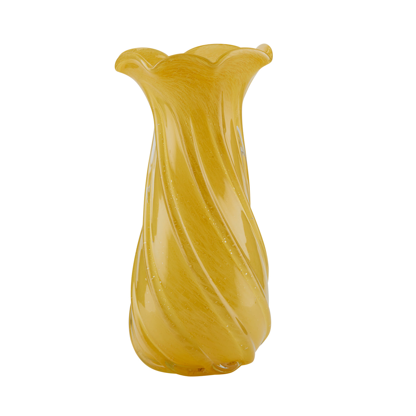 Bahne Vase Glass Yellow - En lekker glassvase med mange bruksområder